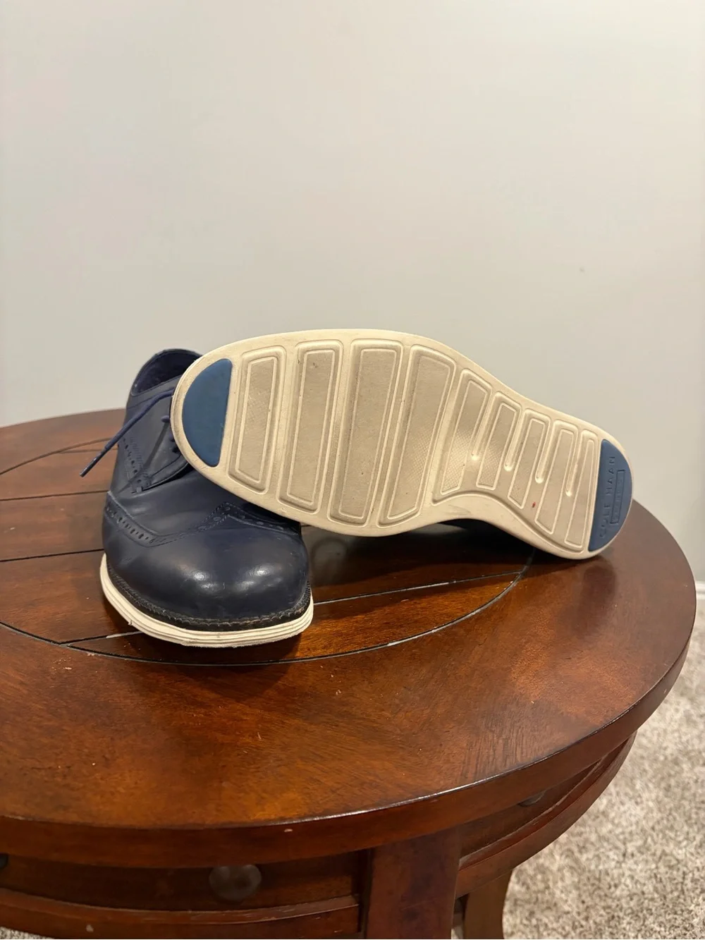 Cole Haan Original Grand Wingtip Oxford Navy Leather Shoes Men’s 10M C30024